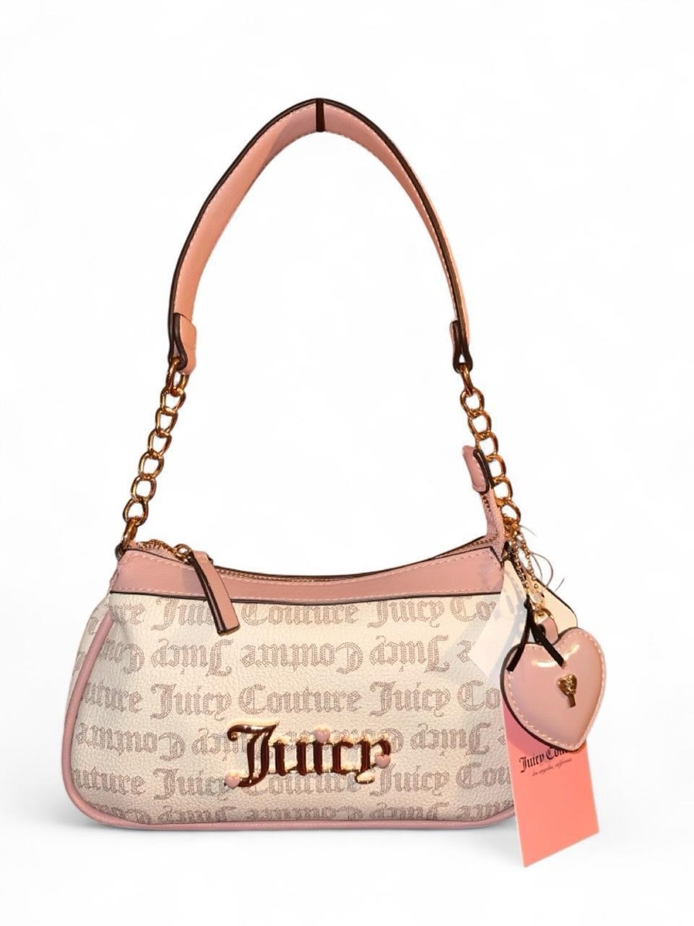 Juicy Couture “I Heart Juicy” Shoulder Bag, white/pink